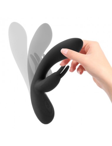 Noir Vibrador Silicona Liquida Inyectada 2 Motores USB