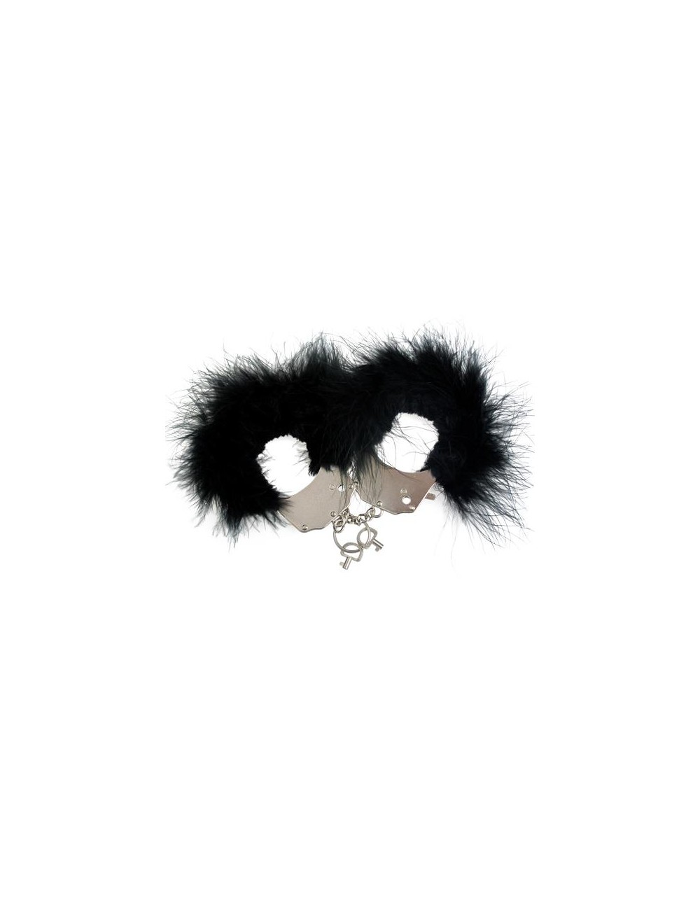 Esposas Metal y Plumas Negro