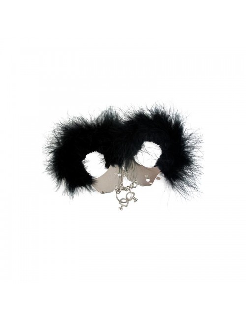 Esposas Metal y Plumas Negro