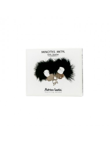 Esposas Metal y Plumas Negro