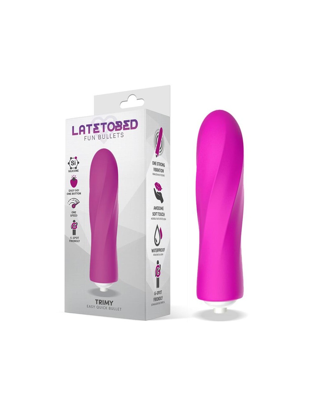 Trimy Bala Vibradora Easy Quick Silicona Rosa