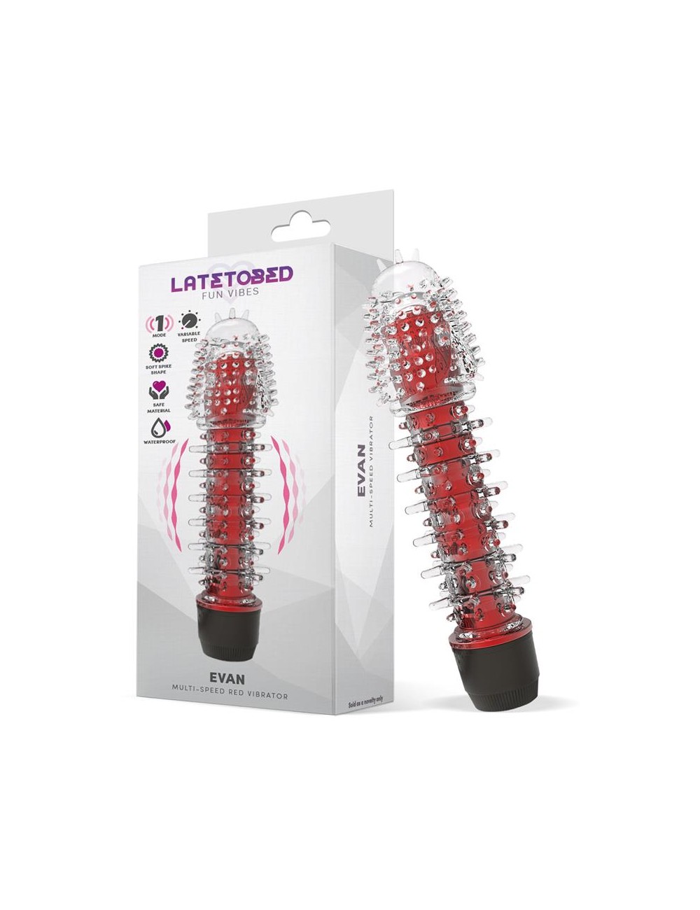 Evan Vibrador Multi Velocidad Rojo