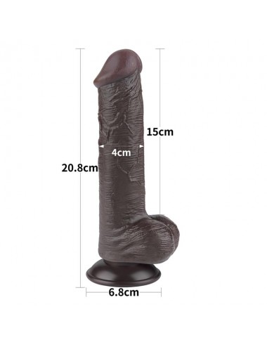 Dildo Dual Layer Piel Deslizante Retractil 8