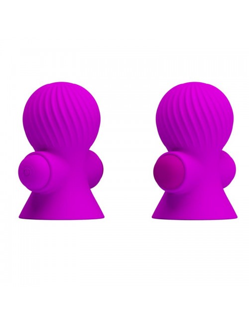 Funda para los Pezones con Vibracion Rosa