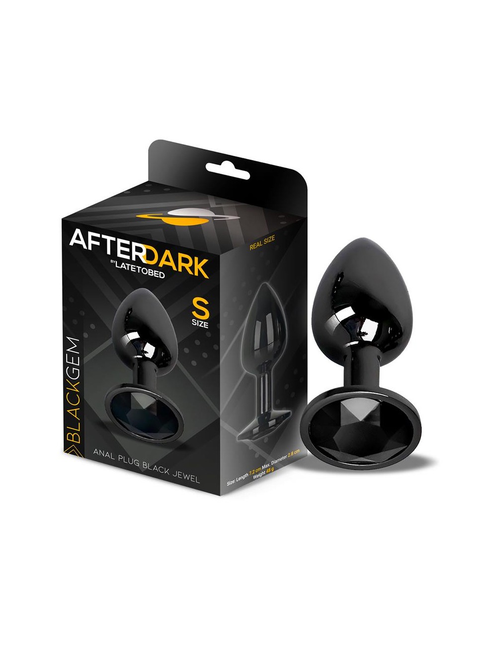 Blackgem Plug Anal Metalico con Joya Talla S Negro
