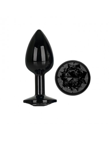 Blackgem Plug Anal Metalico con Joya Talla S Negro