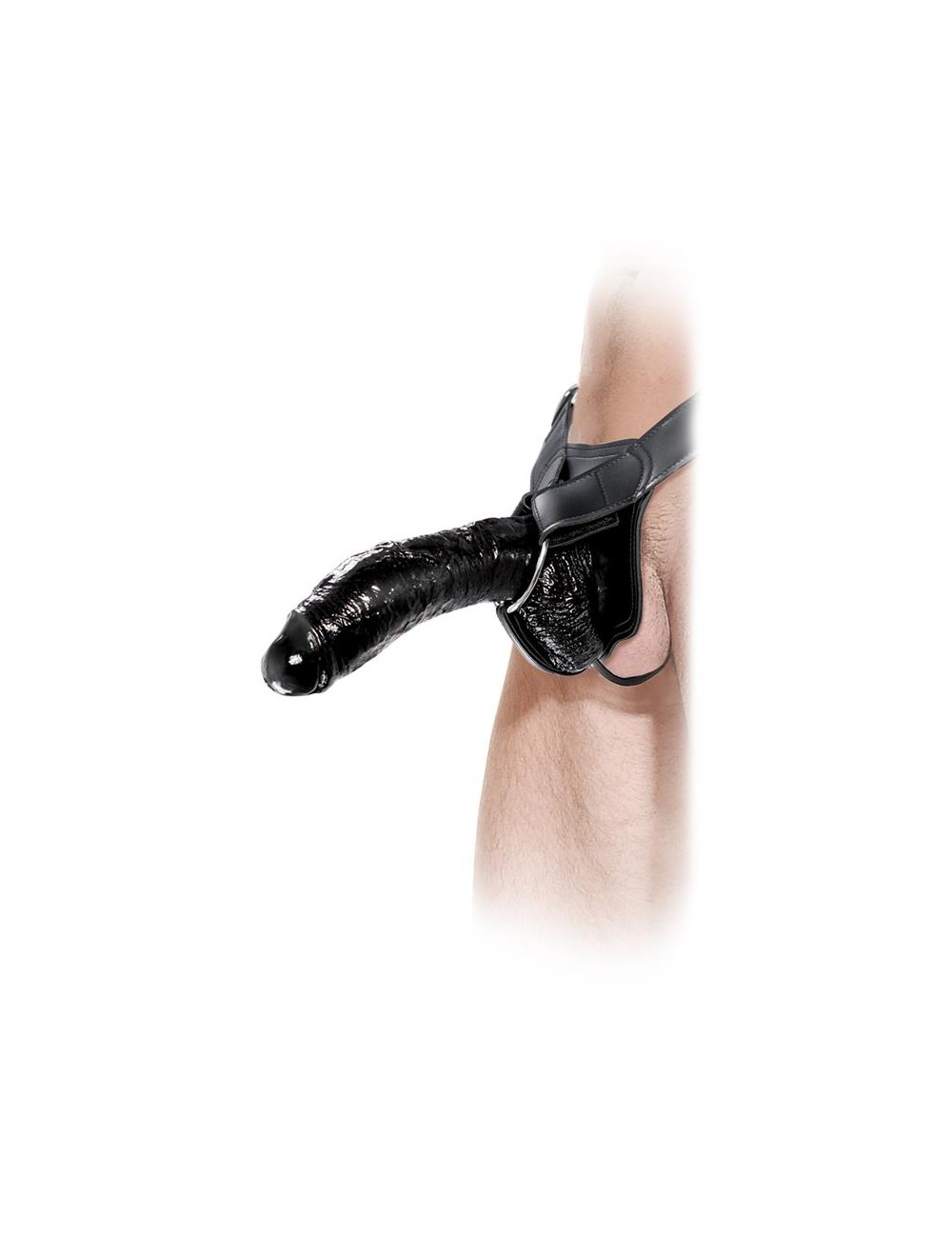 Arnes con Dildo Hueco 25 cm Marron