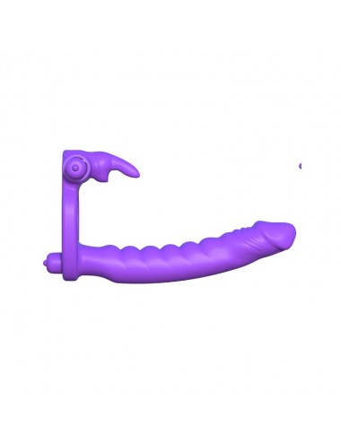 Fantasy C Ringz Anillo de Silicona de Doble Penetracion Rabbit Purpura