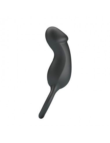 Trae Anillo Vibrador Silicona USB Negro