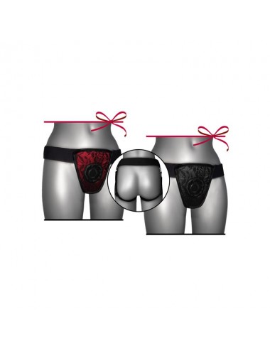 Arnes de Luxe Sin Espalda Negro S XL
