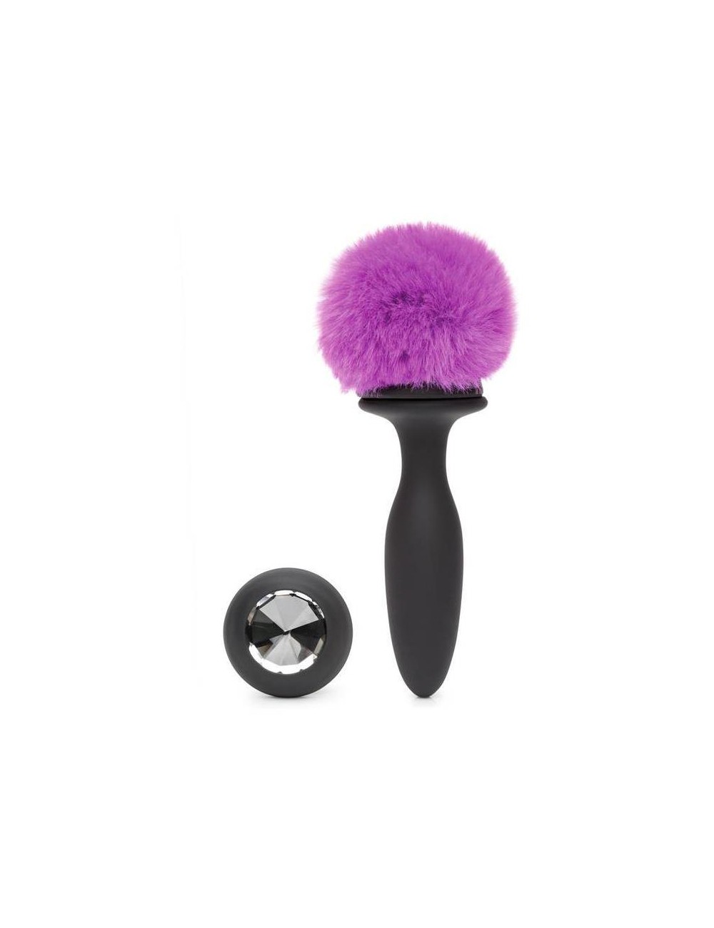 Plug Anal con Vibracion Doble Base Purpura Grande
