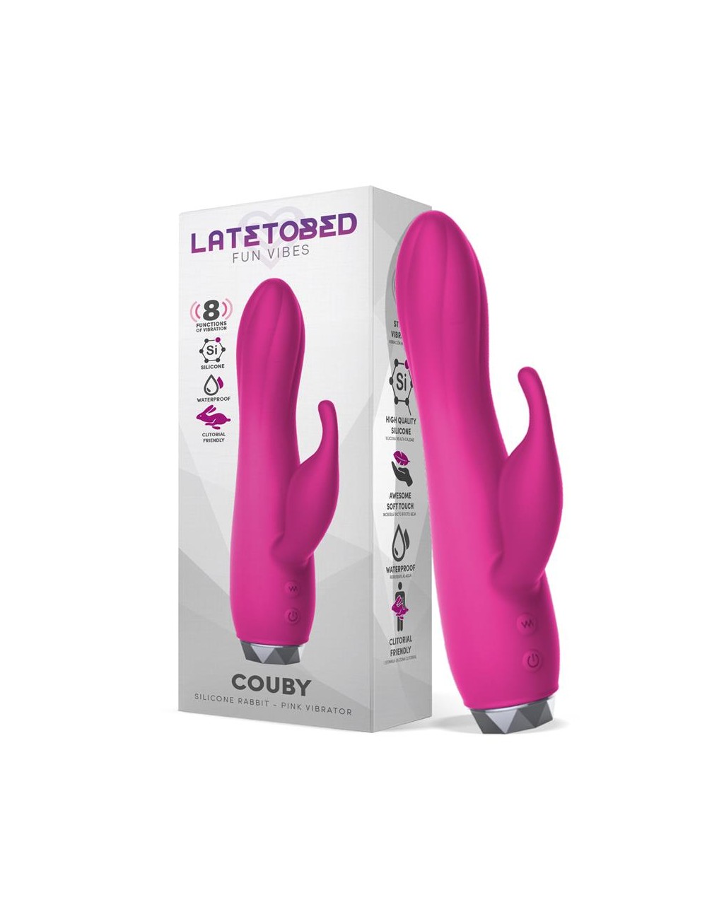 Couby Vibrador de Conejito Silicona Rosa