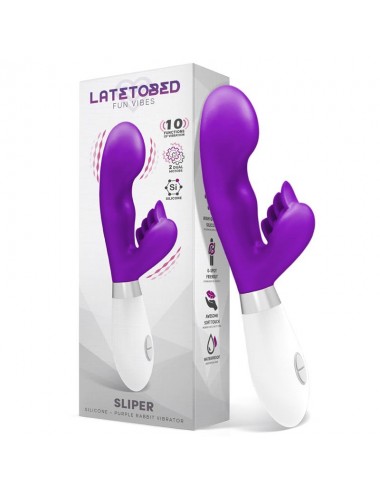 Sliper Vibrador Conejito Silicona Purpura