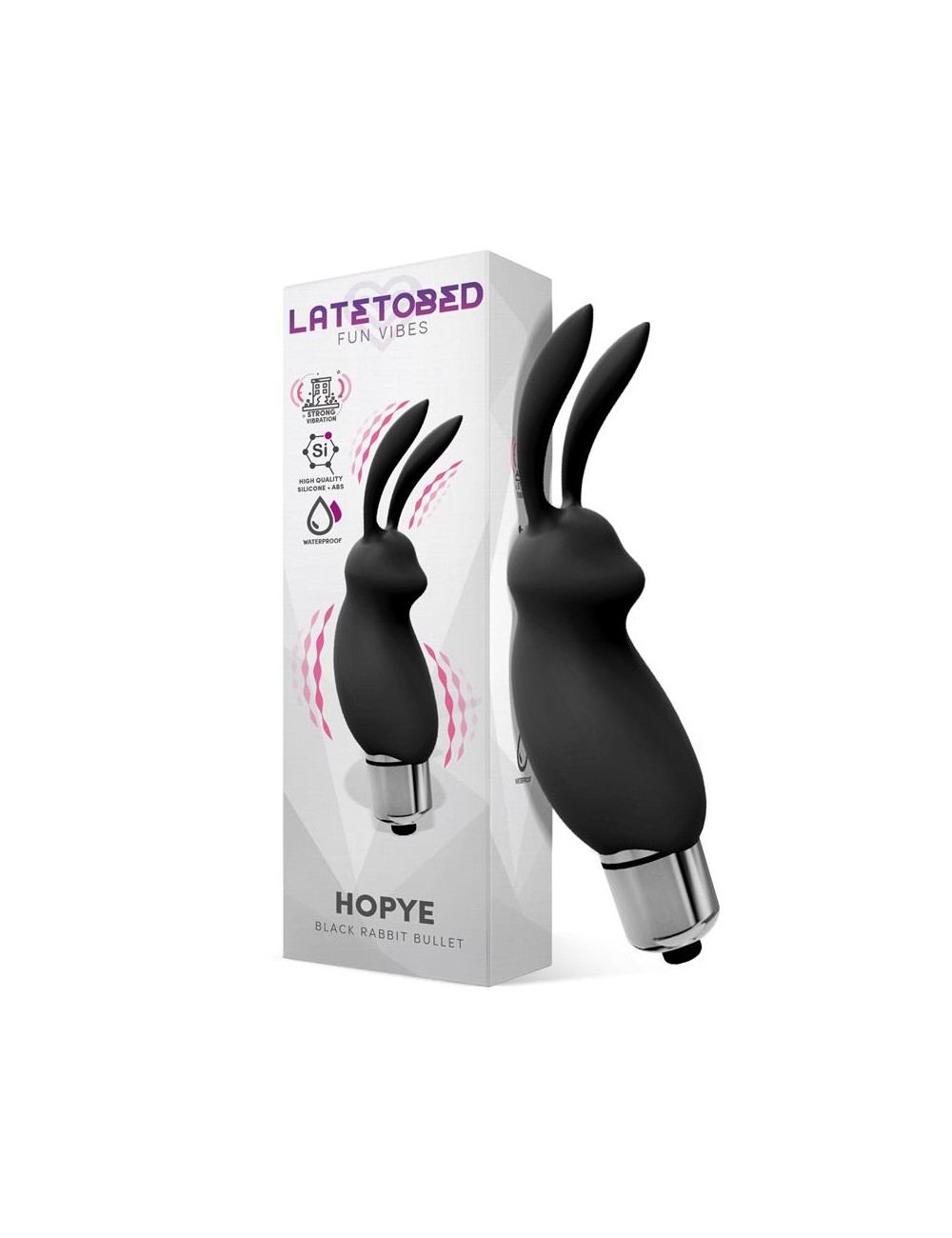 Hopye Bala Vibradora Conejito Silicona Negro