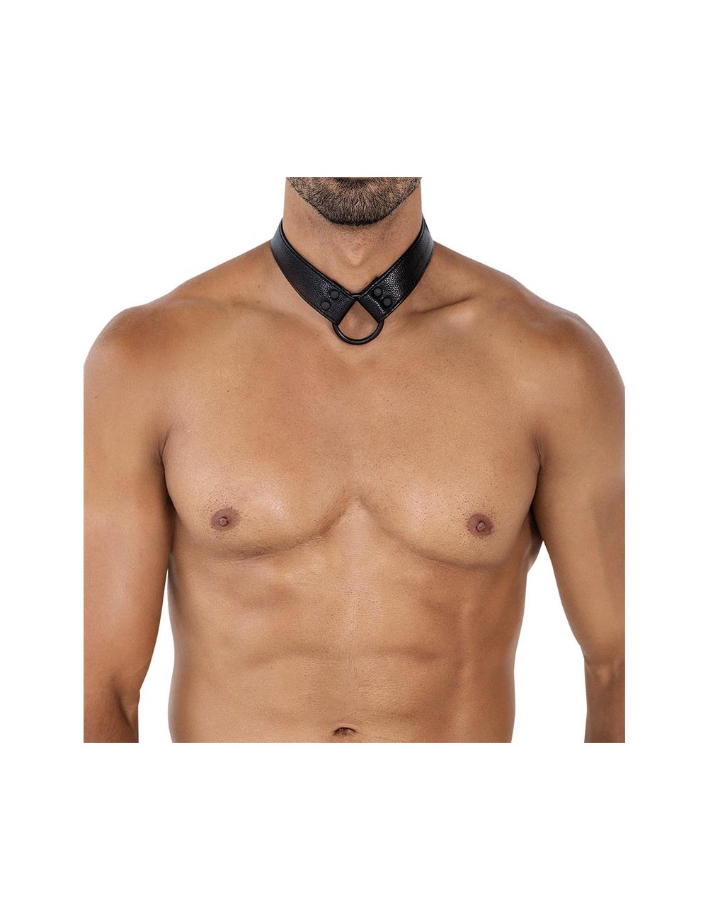 BL4CK08 C Ring Body Collar Blackleatherlike Talla unica