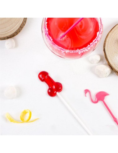 Piruleta de Pene Sabor Daiquiri de Fresa con Alcohol