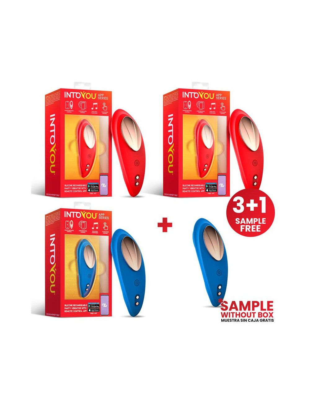 Pack 3 Muestra Vibrador de Braguitas con APP