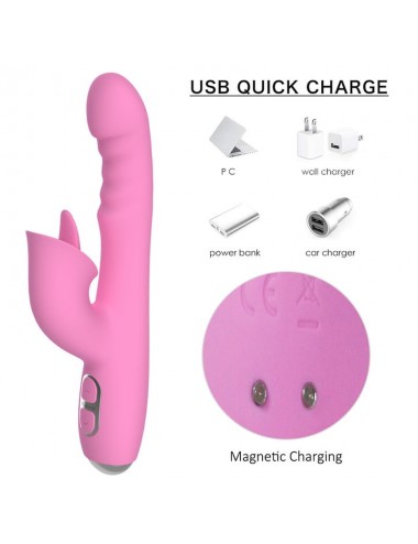 T May Vibrador con Empuje y Movimiento Swing