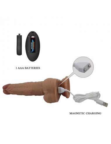 Jonathan Dildo con Vibracion y Empuje Control Remoro