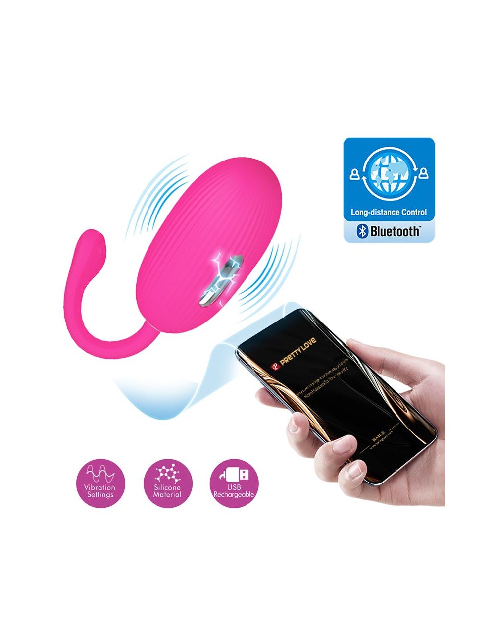 Doreen Huevo Vibrador con Electro Shock y App