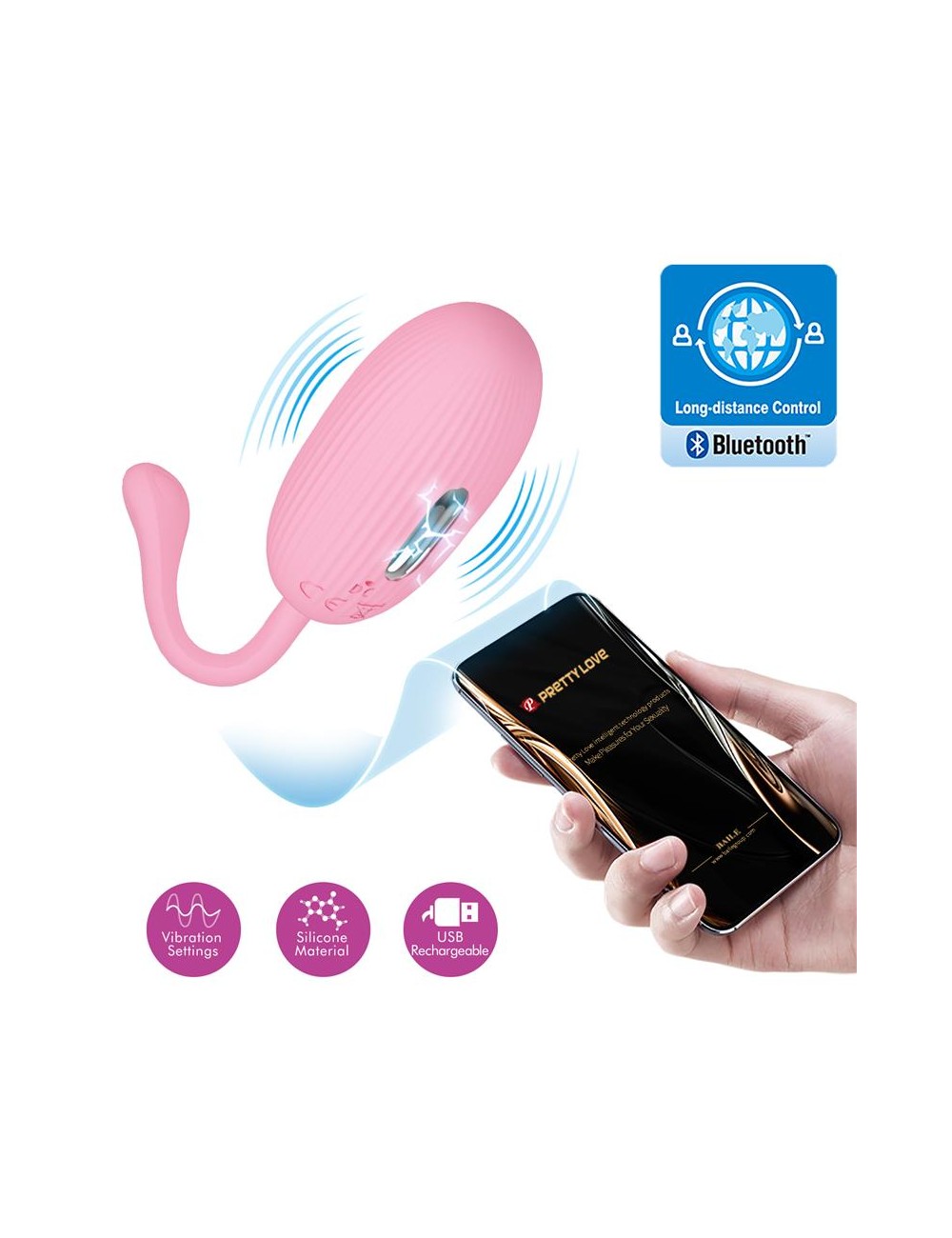 Doreen Huevo Vibrador con Electro Shock y APP