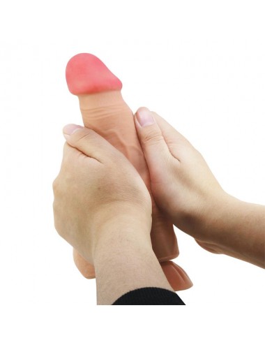 Dildo Realista Doble Densidad Piel Deslizante Retractil