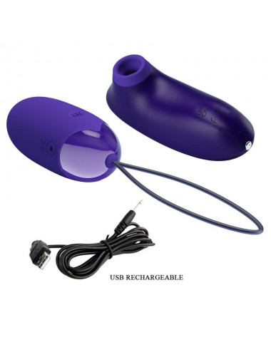 Succionador de Clitoris y Huevo Vibrador