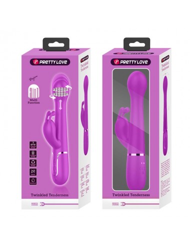Vibrador con Thrusting y Bolas Rotatorias Dejon Rosa