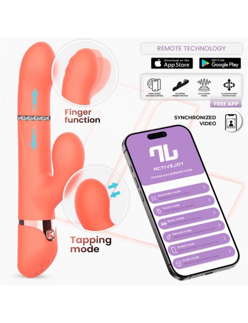 Mindy Vibrador con Anillo de Bolas Up and Down Finger y Pulsacion con APP