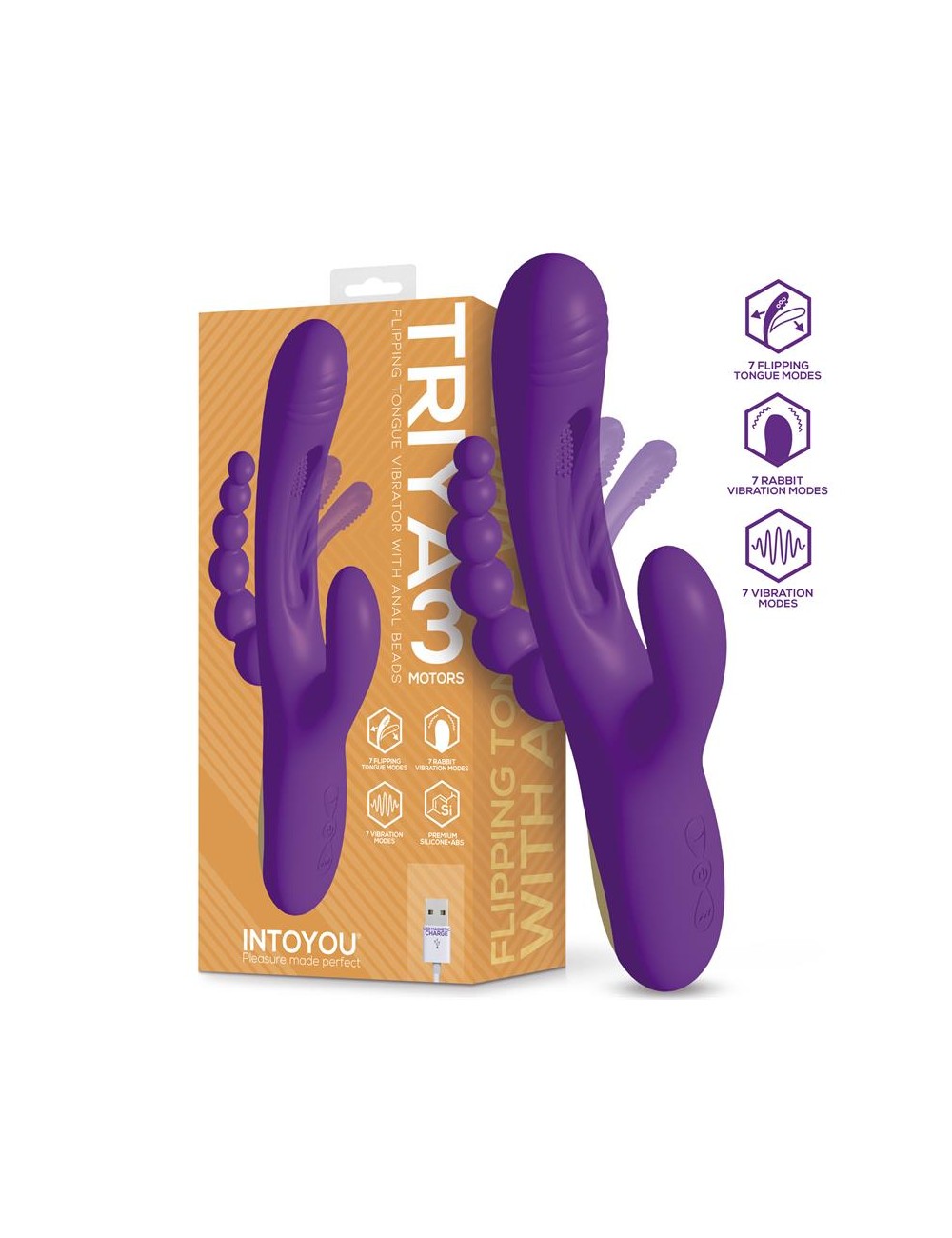 Triya Vibrador con Lengua Flipping y Cadena Anal