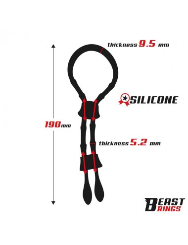 Lasso Anillo para el Pene Silicona Ajustable