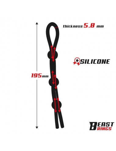 Lasso Anillo para el Pene Silicona Ajustable
