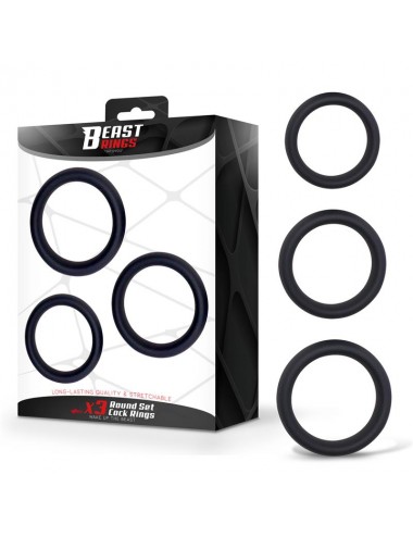 Set de 3 Anillos para el Pene Silicona S M y L
