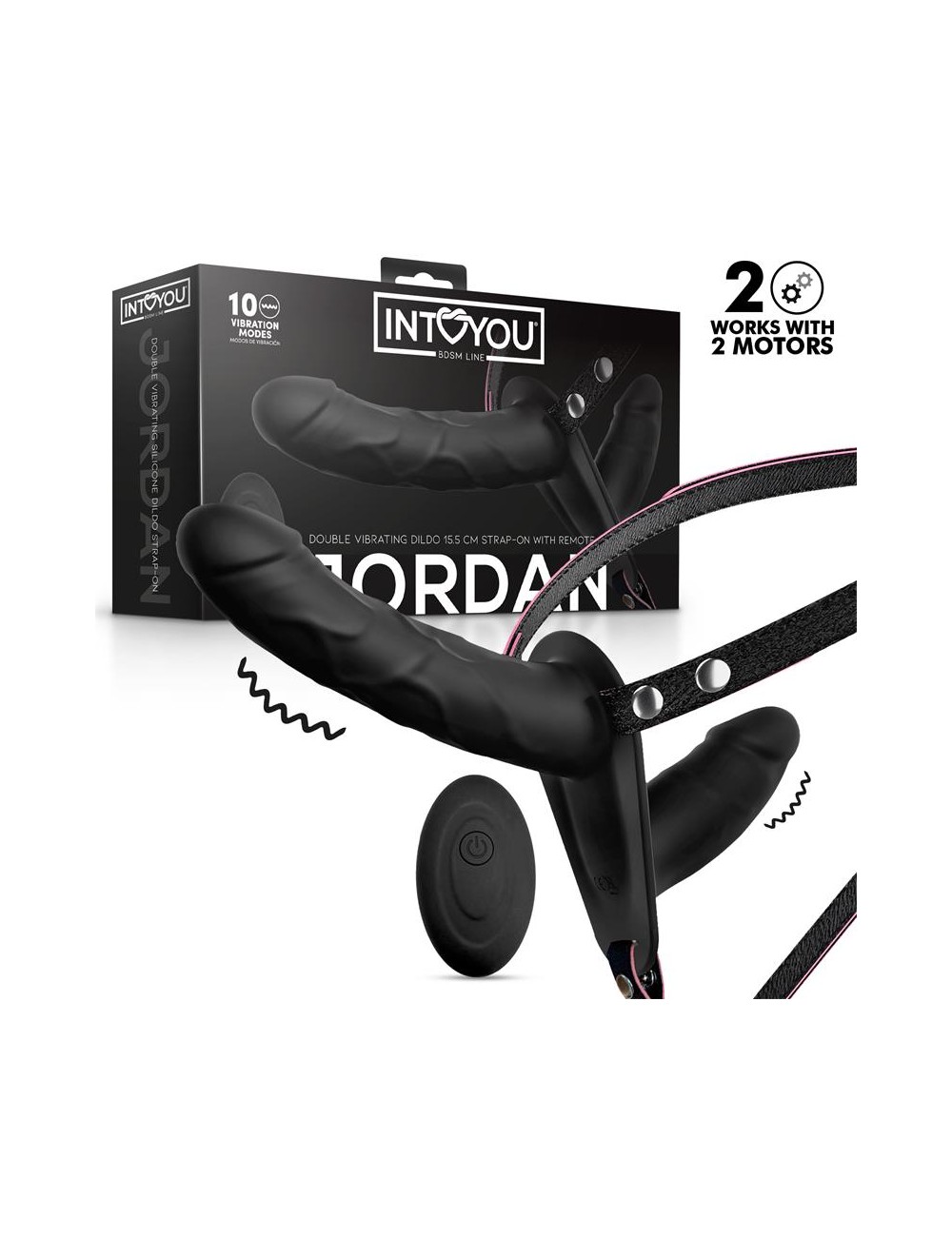 Jordan Arnes Dildo Doble con Vibracion y Control Remoto