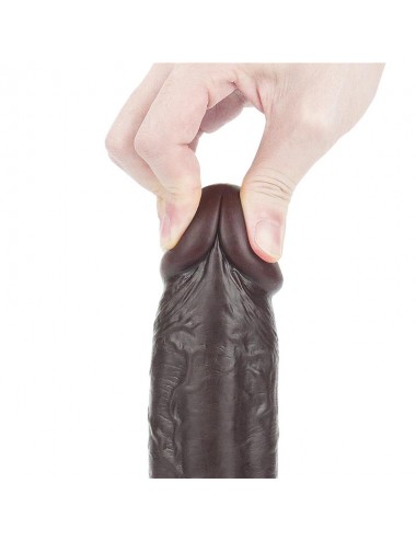 Dildo con Piel Retractil 9 Negro