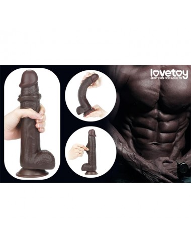 Dildo con Piel Retractil 9 Negro