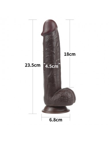 Dildo con Piel Retractil 9 Negro