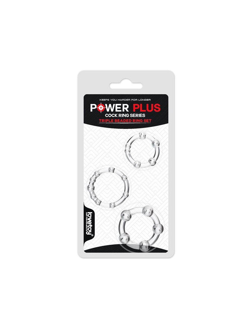 Pack de 3 Anillos para el Pene Power Plus Triple Transparentes