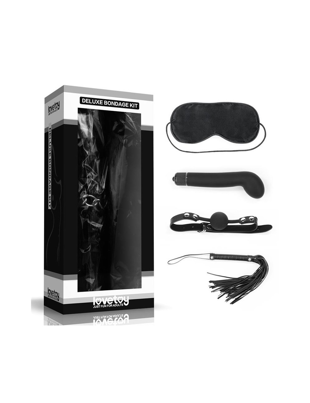 Kit Bondage Deluxe con Vibrador Negro
