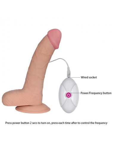Dildo The Ultra Soft Dude con Vibracion 88 Natural