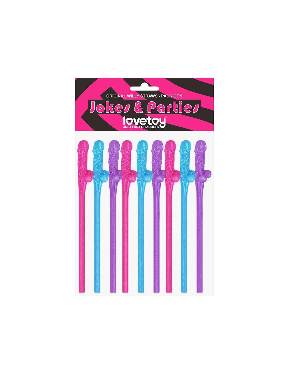 Pajitas Pene Vario Color Pack de 9