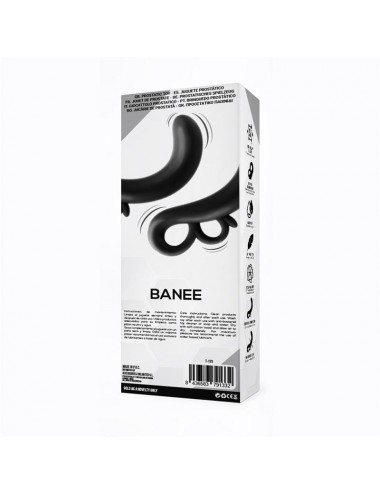 Banee Estimulador Prostatico de Facil Extraccion Silicona Negro