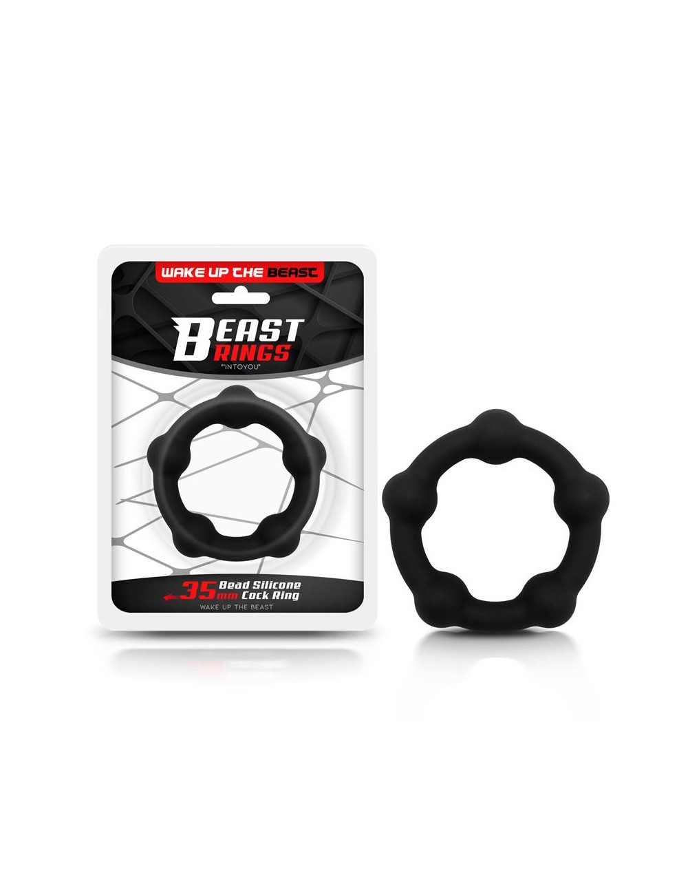 Anillo para el Pene Silicona Solida 35 cm Negro