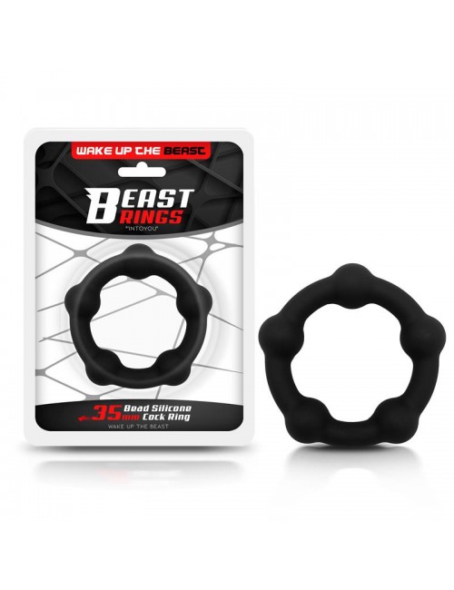 Anillo para el Pene Silicona Solida 35 cm Negro