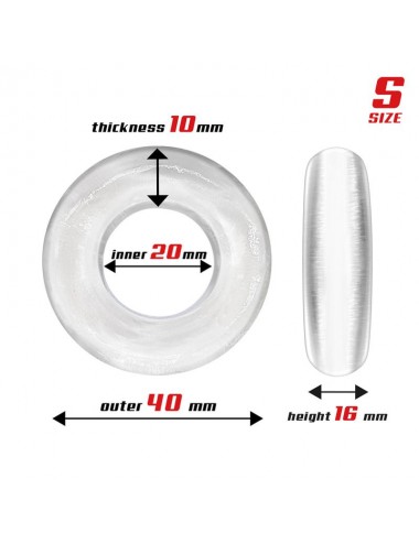 Set 3 Anillo para el Pene Flexible Transparentes