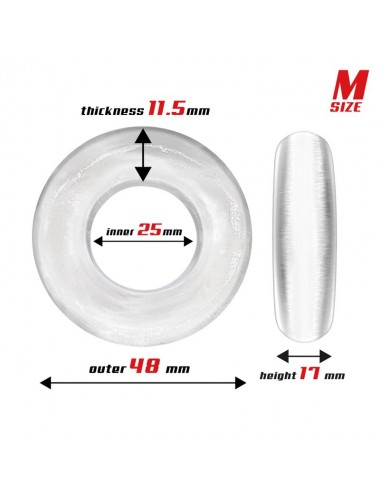 Set 3 Anillo para el Pene Flexible Transparentes