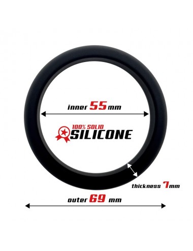 Anillo para el Pene Silicona Solida 55 cm Negro