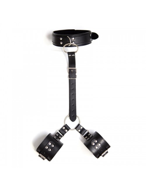 Collar con Restricciones Ajustable Negro