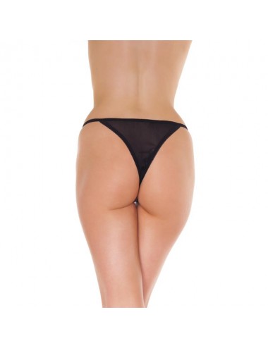 Tanga Abierto Negro Talla unica