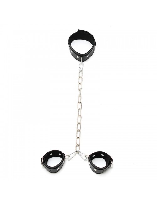 Collar con Esposas Cadena Ajustables